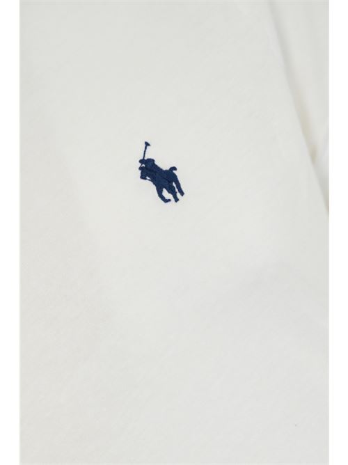 T-shirt con logo pony in cotone Bianco POLO RALPH LAUREN | 211898698005